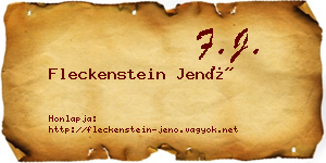 Fleckenstein Jenő névjegykártya