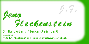 jeno fleckenstein business card